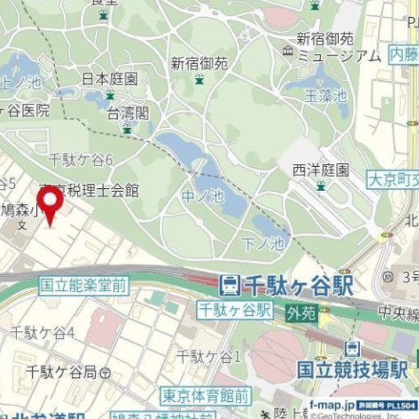 セントラルガーデンレジデンストウキョウの地図