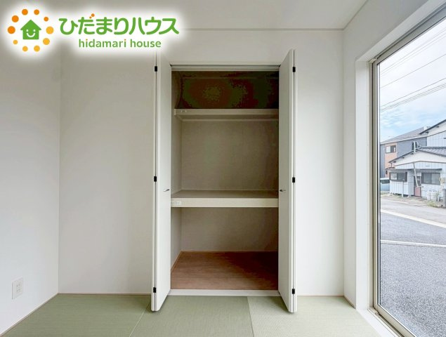 いわき市小名浜岡小名第4　新築戸建　1号棟の収納|和室にも大容量のクローゼット完備！
お布団やお子様のおもちゃなどがスッキリ収納できますね(^^♪