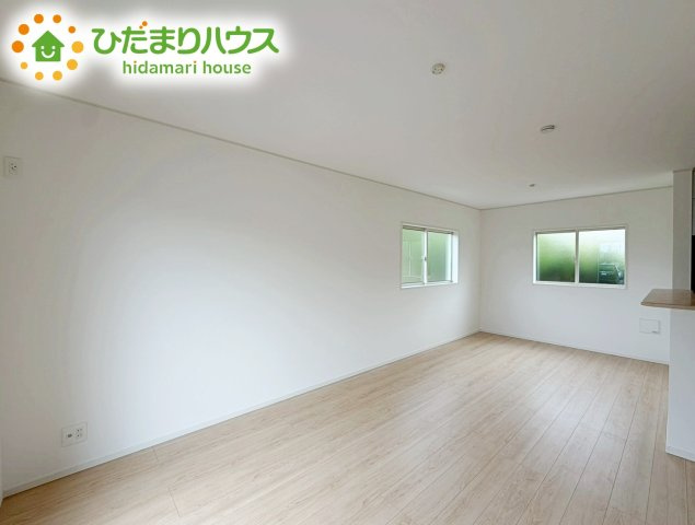 いわき市小名浜岡小名第4　新築戸建　1号棟の居間・リビング|早くお仕事終わらせて、家に帰りたくなるようなリビングです(^^♪