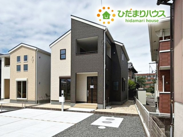 いわき市平下平窪3期　新築戸建　3号棟の外観|南道路で日当たり良好！！お洗濯物もすぐ乾いちゃいますね(*^-^*)
