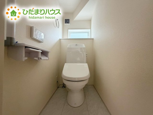 いわき市平下平窪3期　新築戸建　2号棟のトイレ|トイレは1F、2F共に完備！取り合いになることがありませんね(^^)/