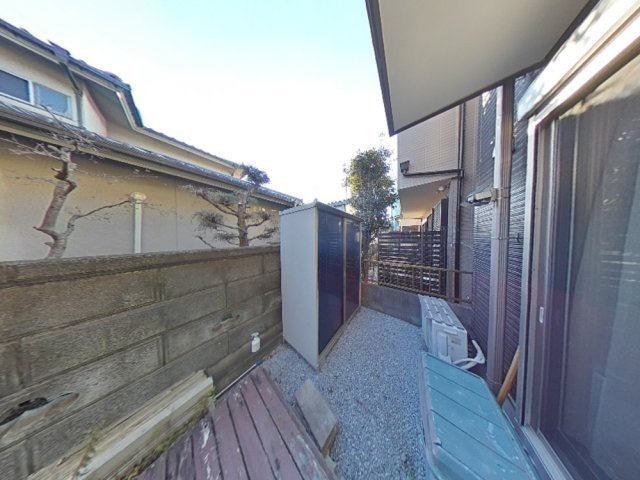 足立区入谷1丁目戸建の庭|物置は残置となります。