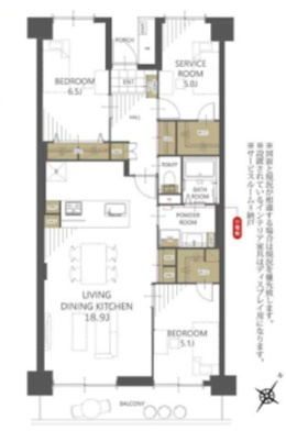 サンライトマンションさつきの間取り|2SLDK