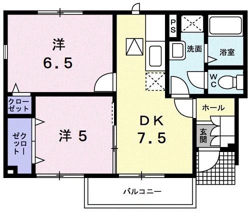 【間取り】 | セゾン　ド　ブールＡ