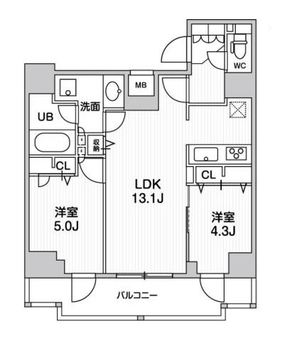 北区上十条３丁目の賃貸マンションの間取り