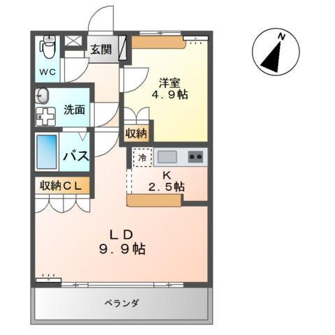 エバーエデンＡの間取り