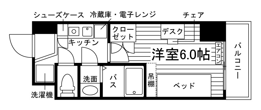 （仮称）学生会館Blancanvas堀川出水の間取り|代表的な間取りです。