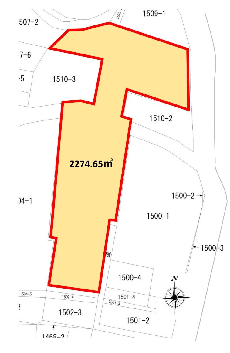 売地　榛東村新井の区画図