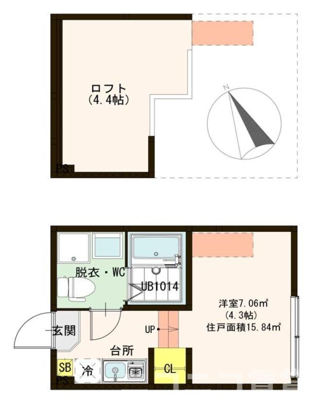 江戸川区北小岩１丁目のアパートの間取り