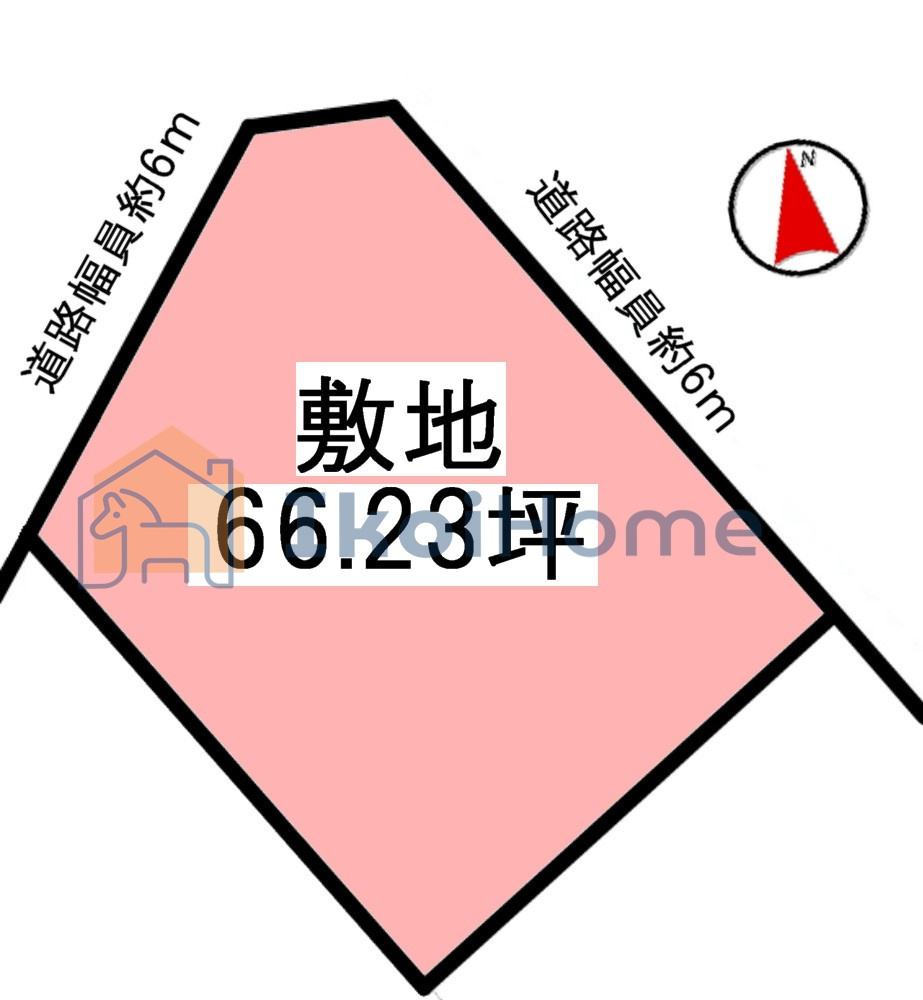 神戸市西区月が丘５丁目　土地の土地図|●年中無休：当日予約可●敷地約66.23坪で広々しております！現在は古家が付いております！