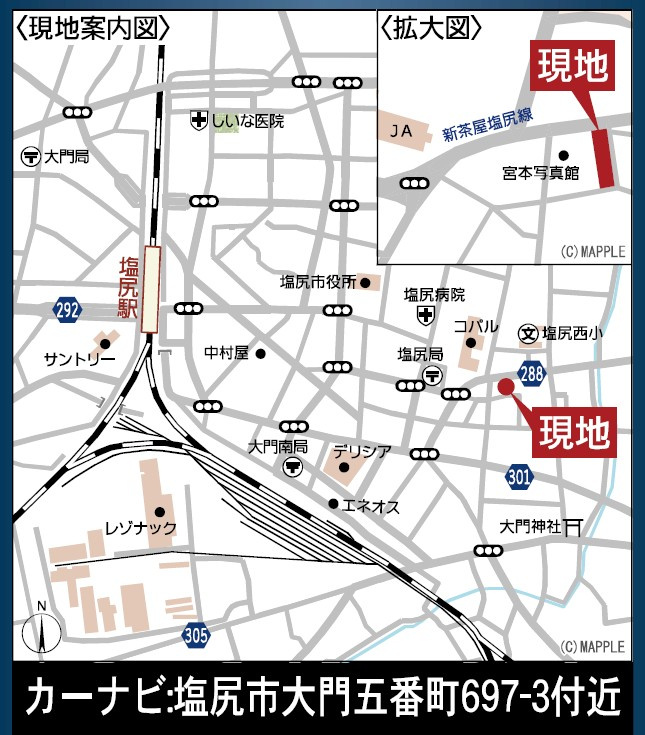 塩尻市大門五番町　新築戸建の地図|近隣には生活利便施設も充実した住環境です