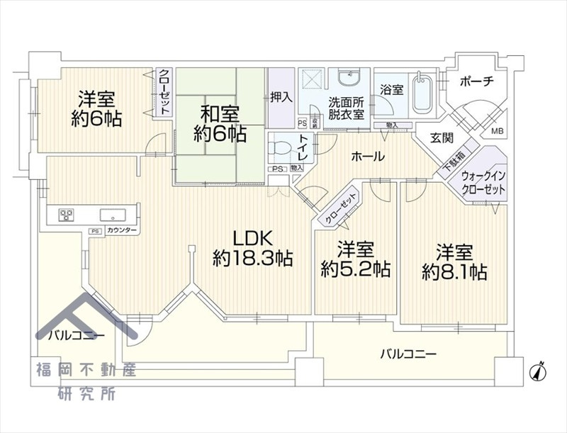 アーサー新宮グランヒルズの間取り
