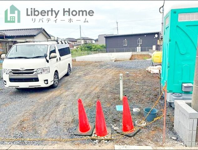 鹿嶋市宮津台第13　新築戸建　1号棟の前面道路含む現地写真