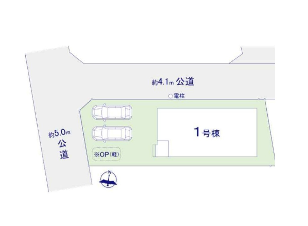 福岡市南区鶴田2丁目第6-1棟（1号棟）の区画図|配置図（1号棟）