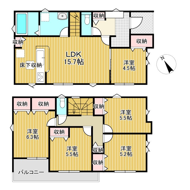鈴鹿市南玉垣町第12 新築戸建の間取り