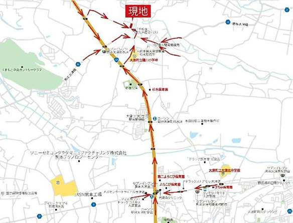 タマタウン大津町杉水／２号棟の地図
