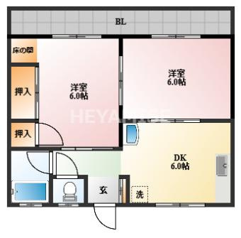 七福マンションの間取り