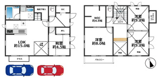 【間取り】 | 垂水区星陵台 戸建 | 約4.5帖のWICやSIC・ロフトなど収納たっぷりです♪荷物が入ってしまうのでスッキリと生活出来ます♪