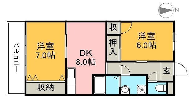 リバーハイツ石立の間取り