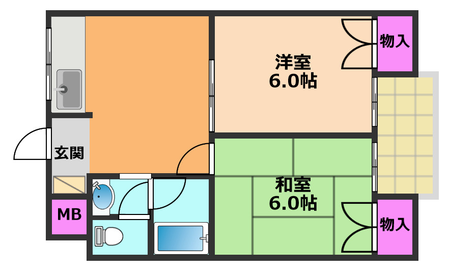 ハムロハイツ杉田A棟の間取り