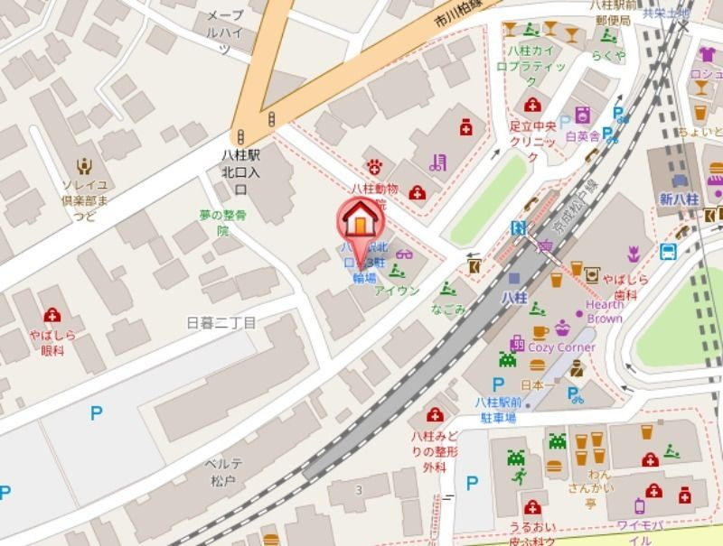 フォーシーズンズ八柱 の地図