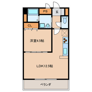Ｅ．ＰＯＰＵＬＡＲ　Ⅱの間取り|使い勝手の良い間取りです♪