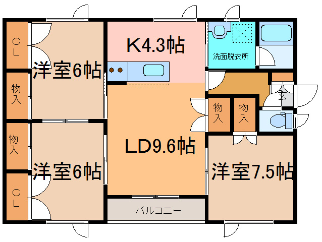 フリーダムＡ・Ｂの間取り