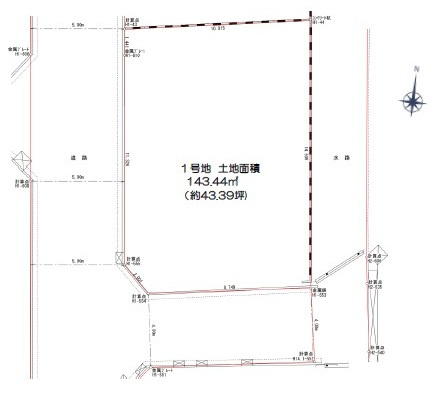 鶴ヶ島市上広谷売地の土地図