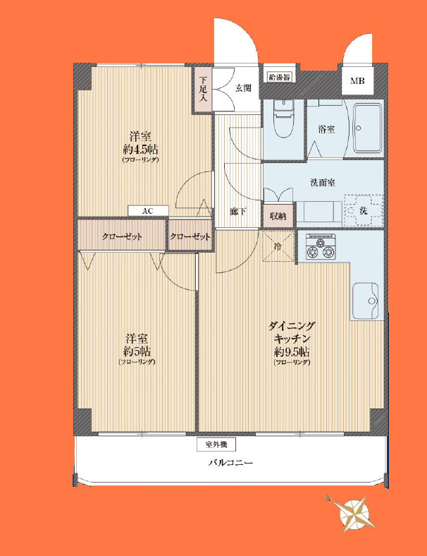 第1フォンタナ駒沢の間取り