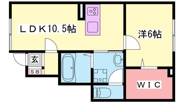 メゾンキャレB棟の間取り