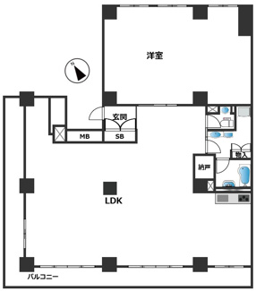 【間取り】 | 須磨パークヒルズC棟 | LDK広々約60帖♪洋室約23.3帖♪167.70㎡の1LDK♪
