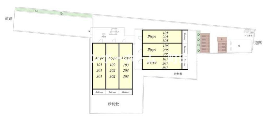 リブリ・EDEN 相模原※初期費用分割後払いサービス利用可能物件の区画図