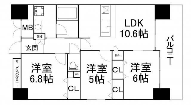 【間取り】 | ベリー海老江
