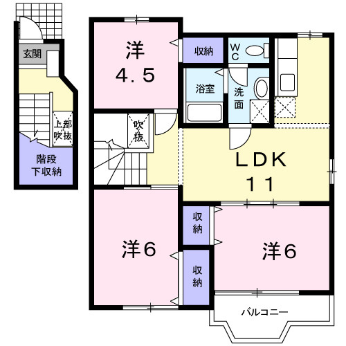 【間取り】 | サニーコート波木Ⅰ