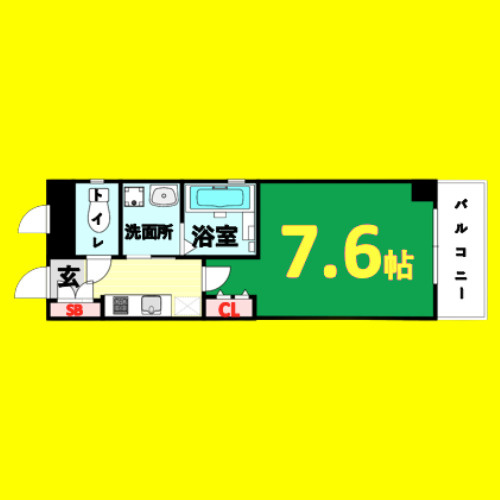 Sun State白壁　名古屋市賃貸　仲介手数料無料の間取り