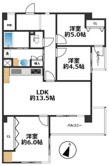【間取り】 | コスモ甲南町
