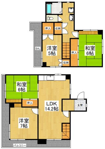 【間取り】 | 光明台ハイタウン１号棟