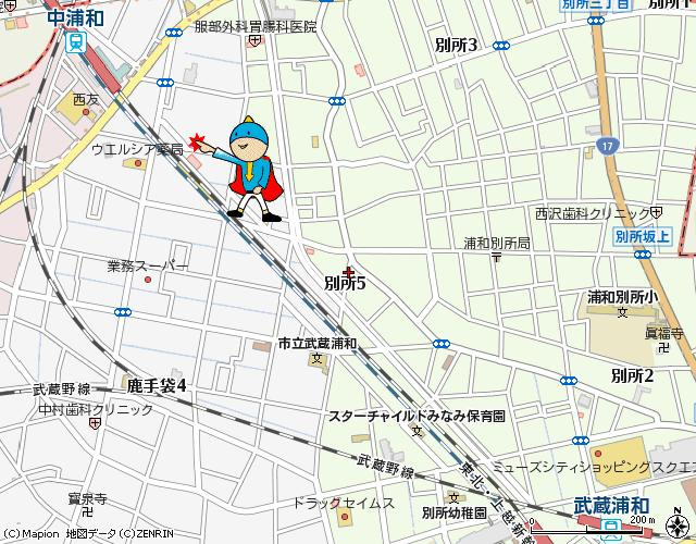 コーポタニグチ５の地図