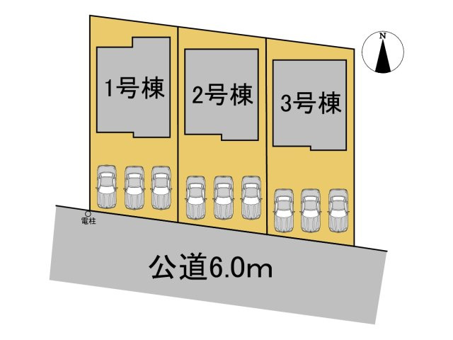 タマタウン　大垣市南若森（西小）　全３区画分譲の区画図|■区画図
■YAMADA電機の　ヤマダ不動産　株式会社リライフ　
いつでもお問合わせ下さい。