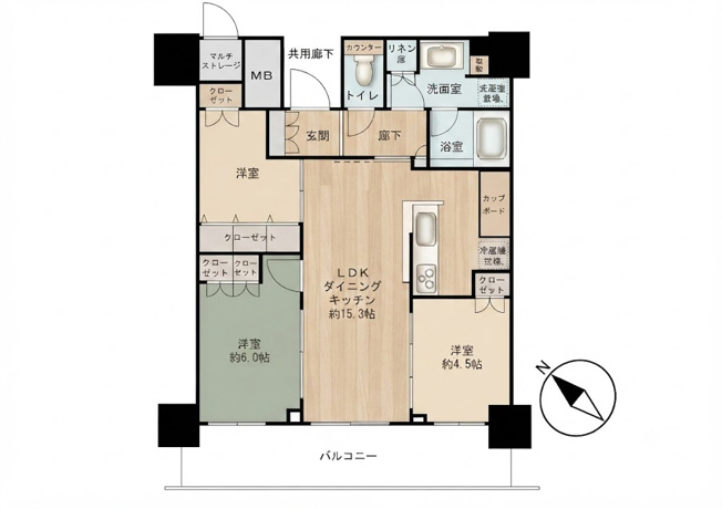 【間取り】 | リヴァリエC棟