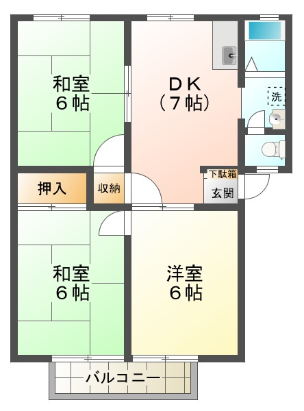サンライフ西尾の間取り