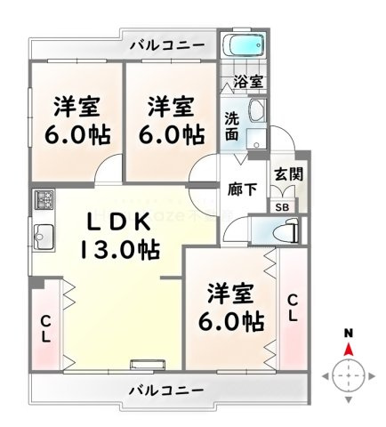 【間取り】 | ブラウンハイツ【名古屋市賃貸・RC造】