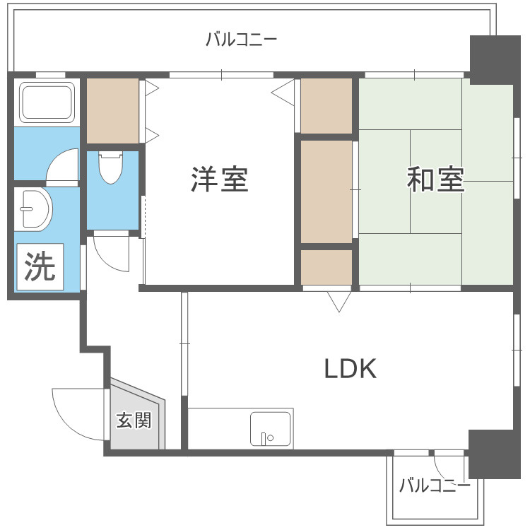リーデルフェリア住之江の間取り