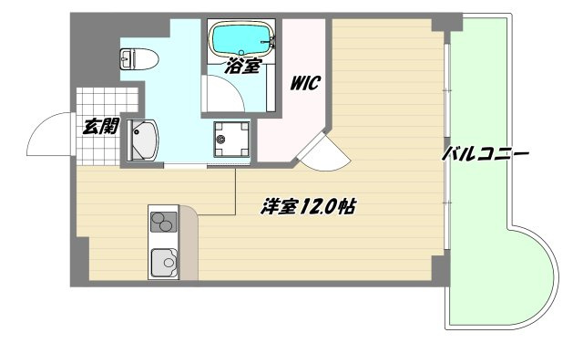 大阪市淀川区宮原５丁目の賃貸マンションの間取り