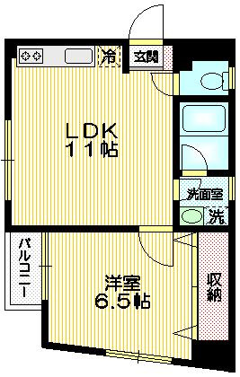 グレース武蔵野の間取り|★１フロア１住戸★　★角部屋２面採光です♪