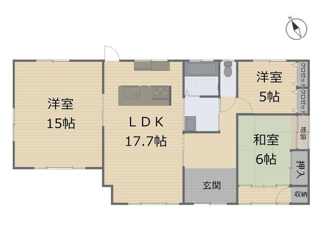 宇都宮市御幸ヶ原町　3LDK　中古住宅の間取り|お気軽にお問い合わせください…