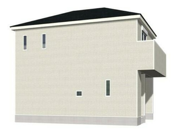 高知市城見町　新築戸建　の完成予想図|土地面積　 71.91㎡　（約21.75坪）　
建物面積　 70.06㎡   （約21.19坪）