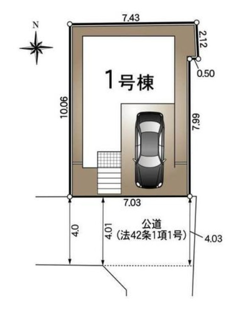 高知市城見町　新築戸建　の区画図