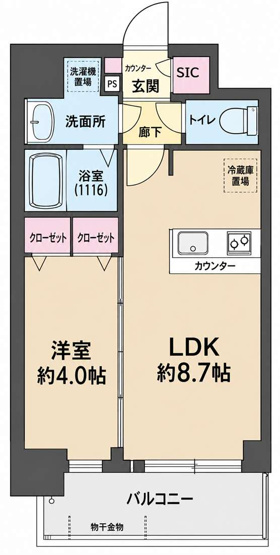 【間取り】 | プレリス北巽駅前ラバルス