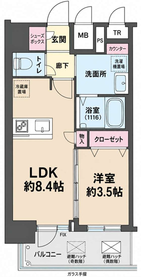 【間取り】 | プレリス大阪今里サヴィア
